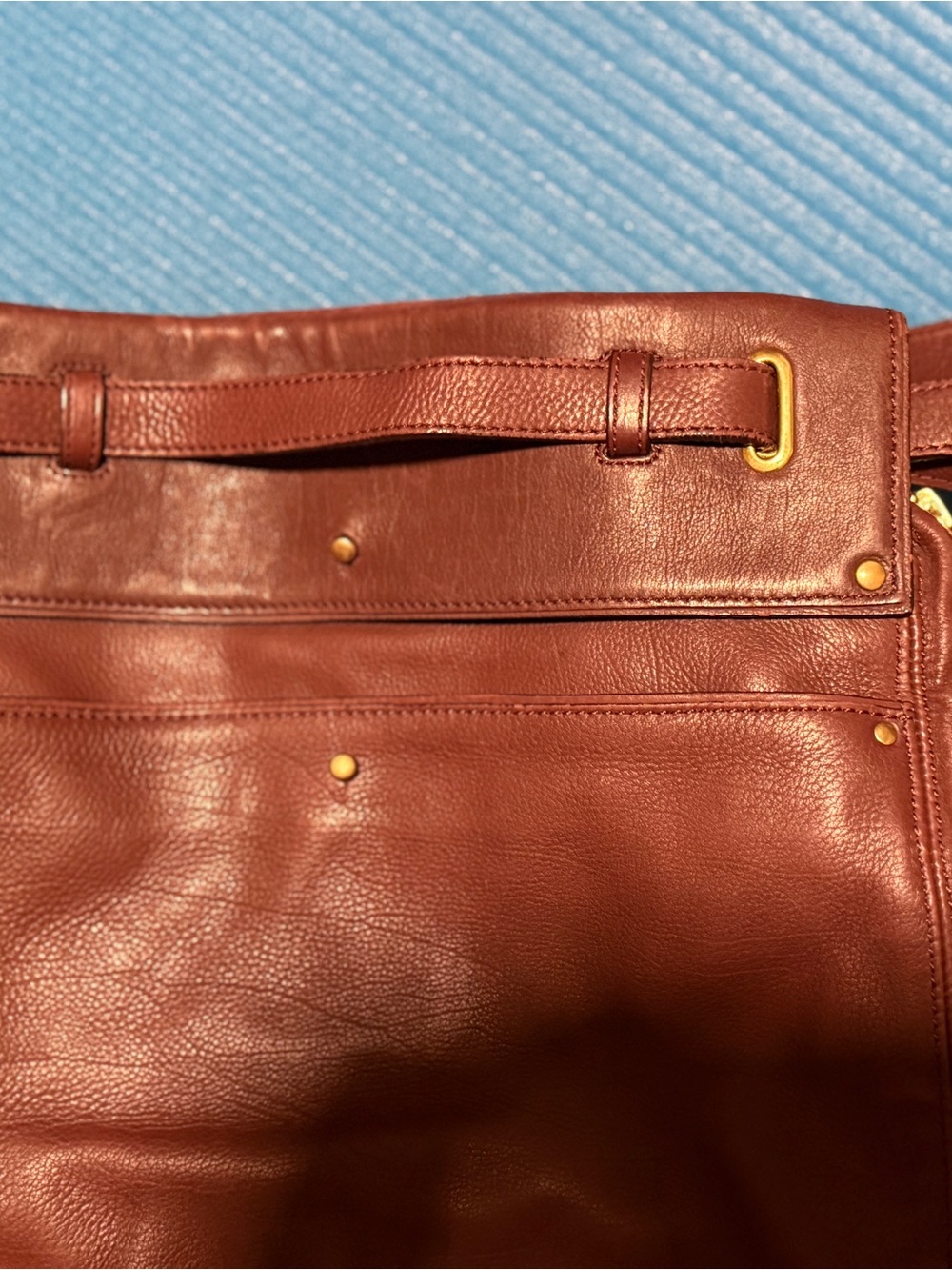 Jerome Dreyfuss “Pedro” Burgundy Leather Crossbody Shoulder Bag - Picture 9 of 16